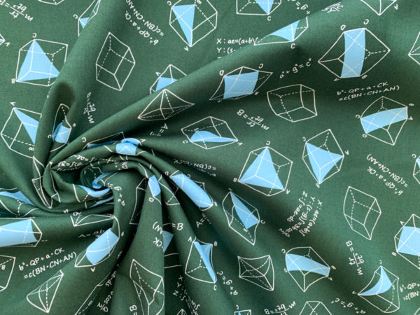 Sevenberry - Cotton Sheeting - Geometric Planes - Green