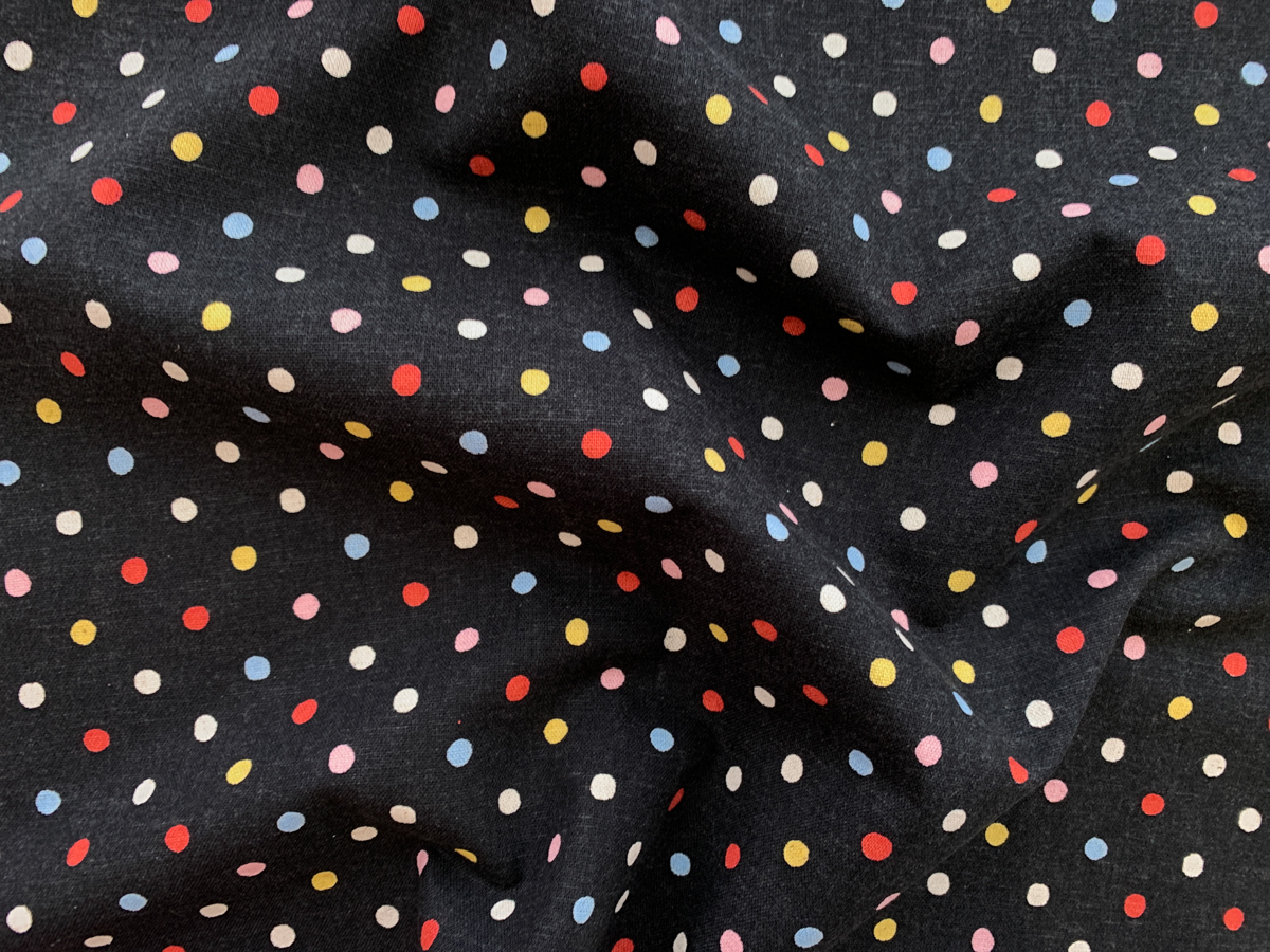 Sevenberry - Cotton/Linen Canvas - Small Dots - Black - Stonemountain ...