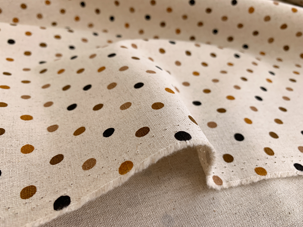 Sevenberry Cotton/Linen Canvas Small Dots Gold Stonemountain