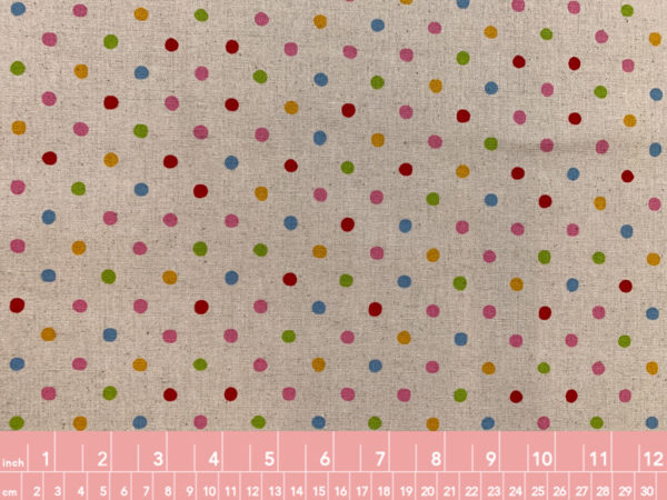 Sevenberry - Cotton/Linen Canvas - Small Dots - Rainbow