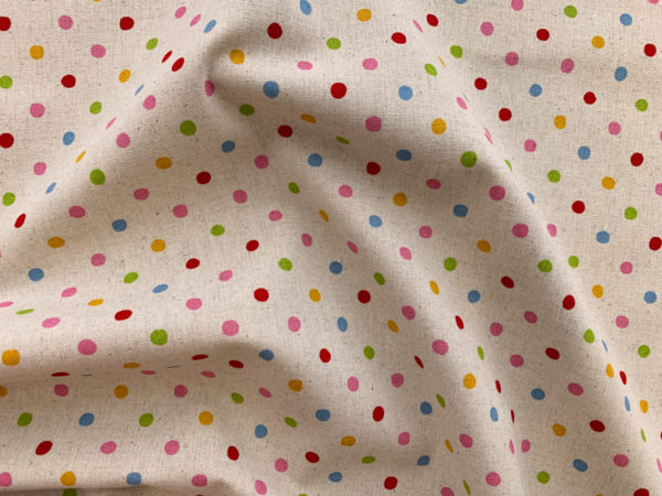 Sevenberry - Cotton/Linen Canvas - Small Dots - Rainbow