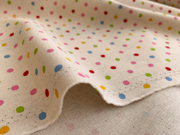 Sevenberry - Cotton/Linen Canvas - Small Dots - Rainbow