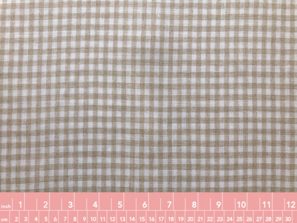 Yarn Dyed Linen - Mini Gingham - Limestone