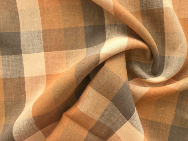 Yarn Dyed Linen - Golden Hour Checks