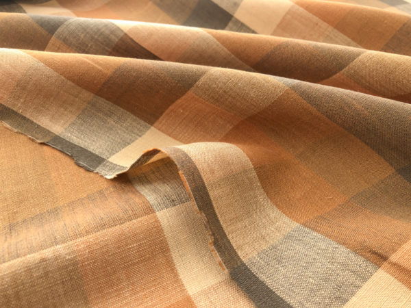 Yarn Dyed Linen - Golden Hour Checks