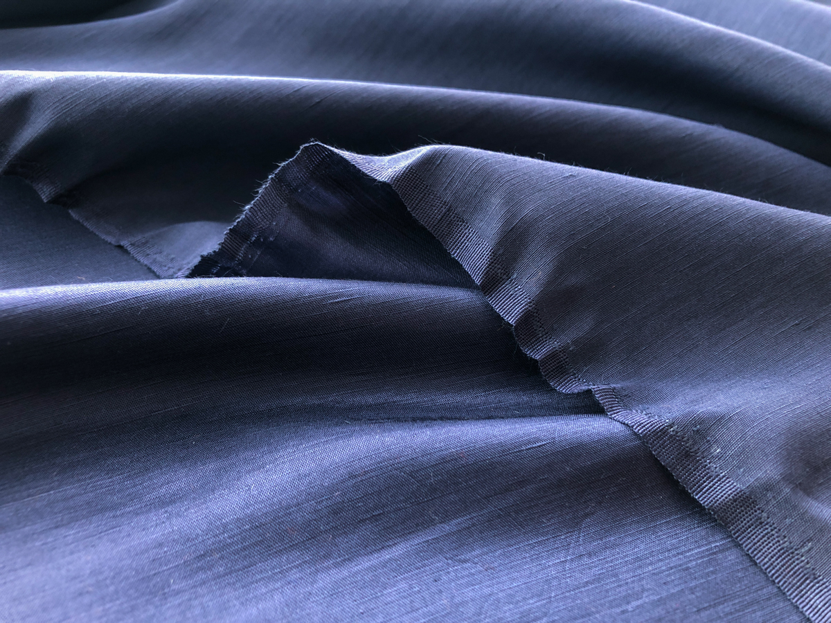 Linen/Silk Slub - Navy - Stonemountain & Daughter Fabrics