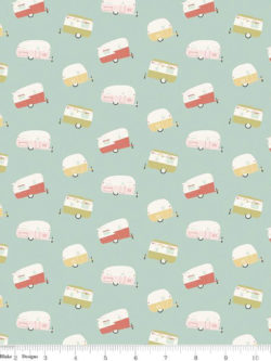Quilting Cotton - Joy In The Journey - Campers - Mint