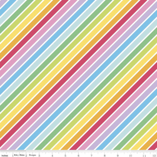 Rainbow Stripes -Quarter Inch Fabric