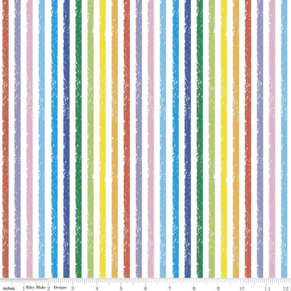 Quilting Cotton - Crayola Stripe - Multi