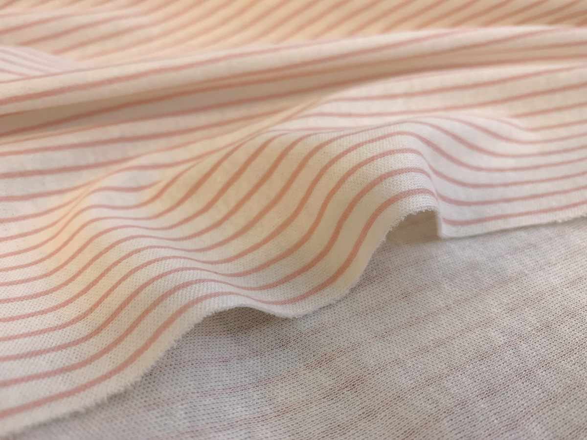 Japanese Cotton Jersey - Stripe - Pink - Stonemountain & Daughter Fabrics