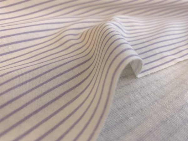 Japanese Cotton Jersey - Stripe - Purple