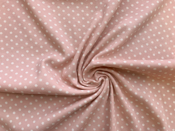 Japanese Cotton Jersey - Dot - Pink
