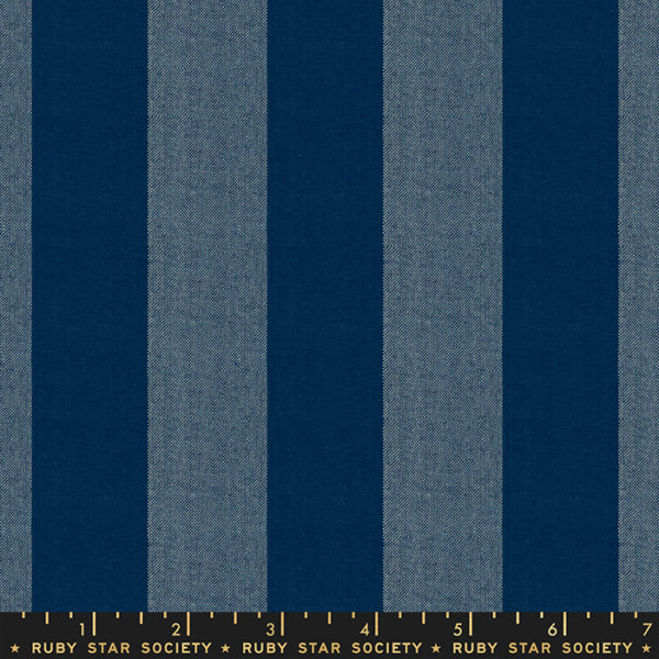 Warp & Weft Cotton Wovens - Heirloom Wide Stripe - Sky