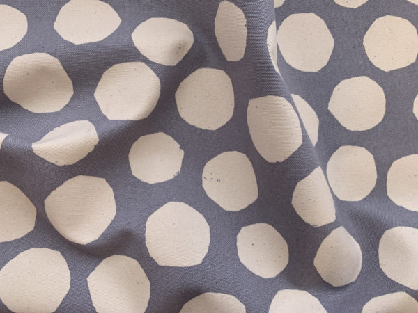 Japanese Cotton Canvas - Uneven Dots - Black on White