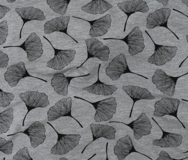 Bamboo/Spandex Knit Print - Gingko Leaves