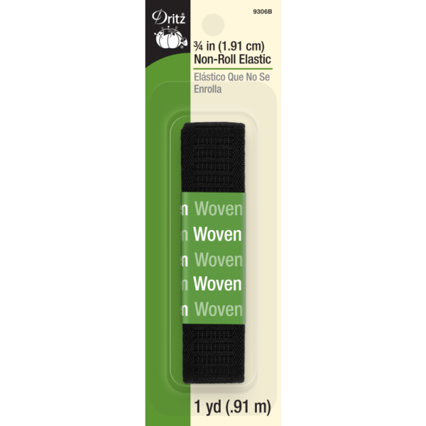 Dritz 3/4" Non-Roll Elastic - Black