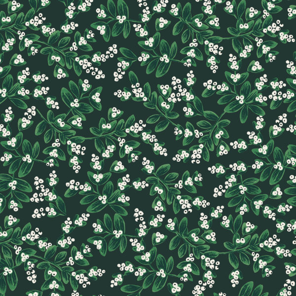 Quilting Cotton - Holiday Classics - Mistletoe - Evergreen