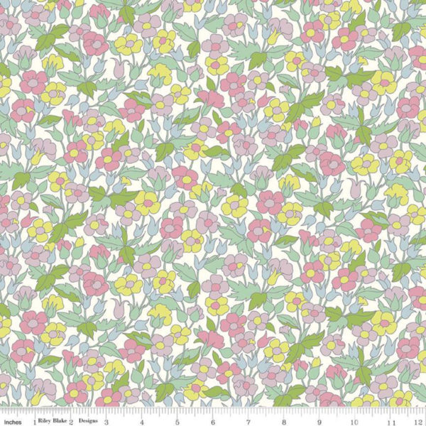 Quilting Cotton - Liberty of London - Piccadilly Poppy - Daydream - White