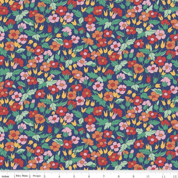 Quilting Cotton - Liberty of London - Piccadilly Poppy - Bohemian Brights