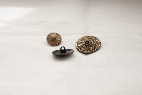 Antique Brass Shield Buttons