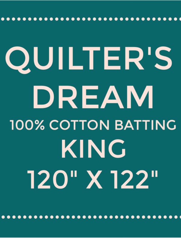 Quilters Dream Cotton Batting - Natural Select - King 120" x 122"