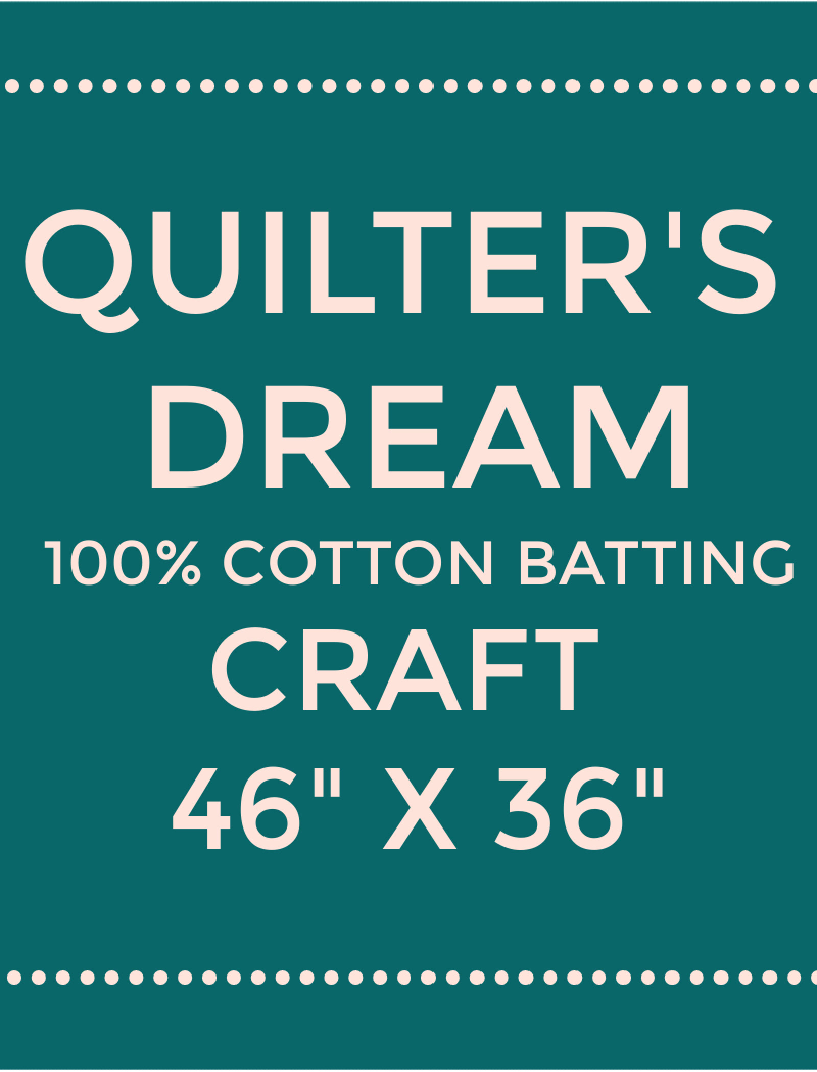 Quilters Dream Natural Cotton Request Batting (46in x 36in) Craft