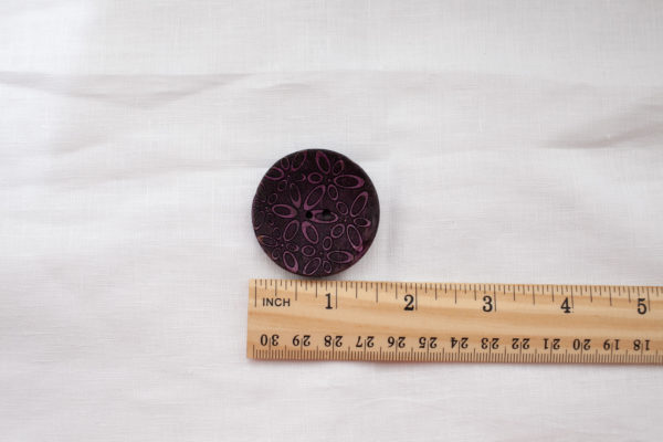 Coconut Etched Floral Buttons