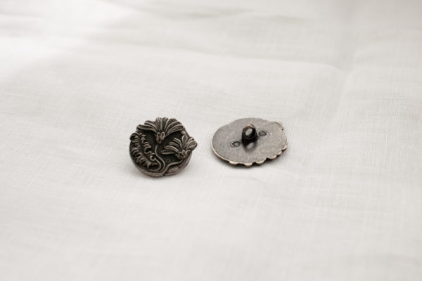 Antique Silver Flower Buttons