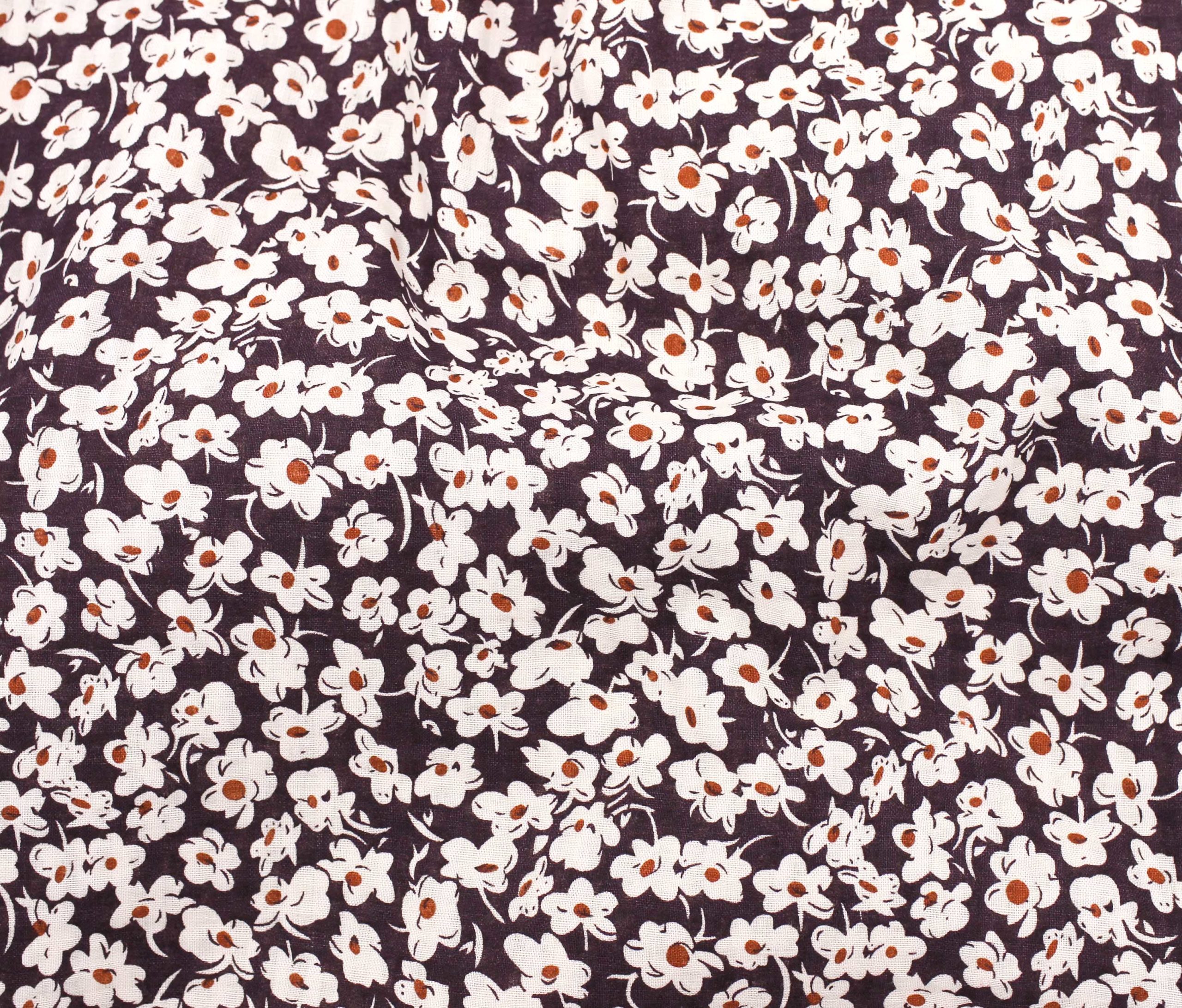 Textured Cotton/Rayon Voile - Floral Field - Plum - Stonemountain ...