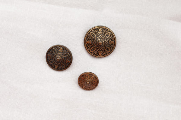 Antique Brass Shield Buttons