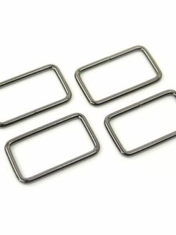 Sallie Tomato - Rectangle Rings - 1 1/2" - Gunmetal