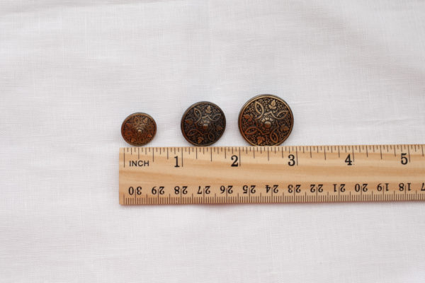 Antique Brass Shield Buttons