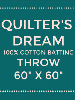 Quilters Dream Cotton Batting - Natural Select - Throw 60" x 60"