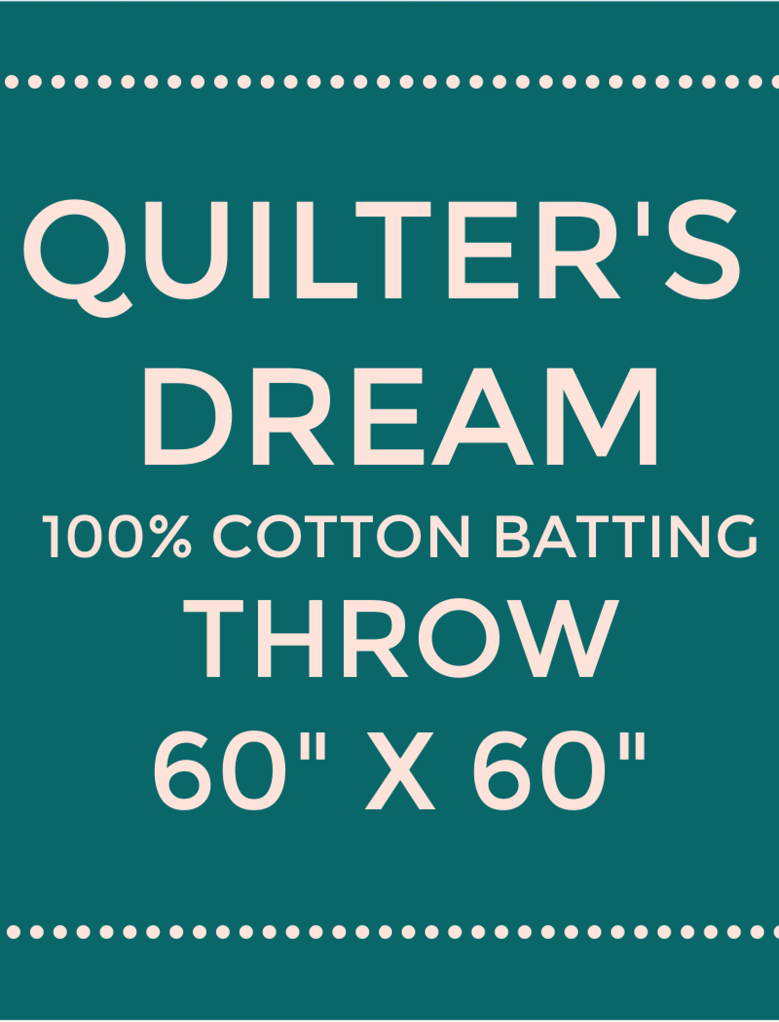 Quilter's Dream Batting Select Throw 60 x 60