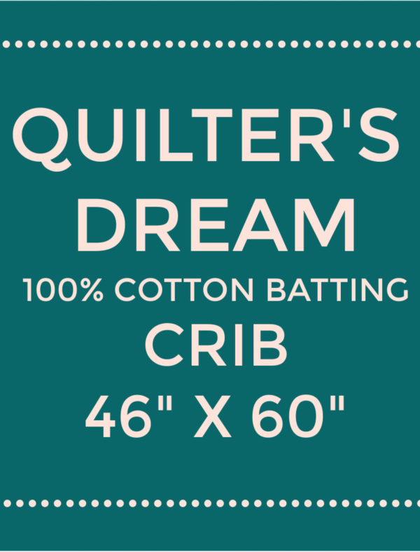 Quilters Dream Cotton Batting - Natural Select - Crib 60" x 46"