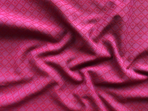 Textured Yarn Dyed Cotton - Diamond Weave - Cerise