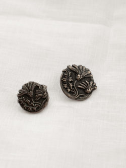 Antique Silver Flower Buttons
