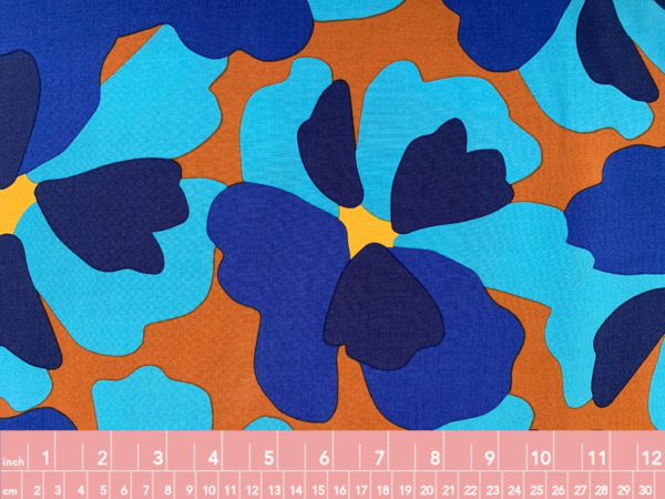 Rayon Voile - Flower Party - Blue