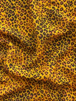 Italian Viscose/Silk Crinkle Chiffon - Mini Leopard Print