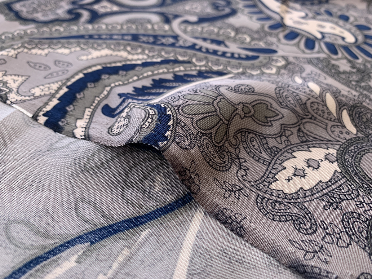 Amour Vert - Sandwashed Silk Crepe de Chine - Paisley - Stonemountain ...