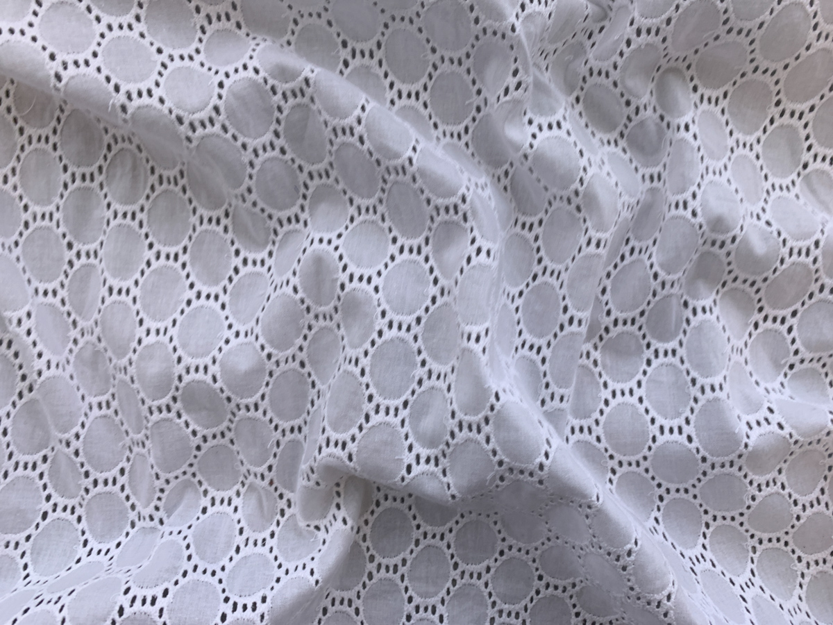 Cotton Eyelet - Ivory - Gala Fabrics