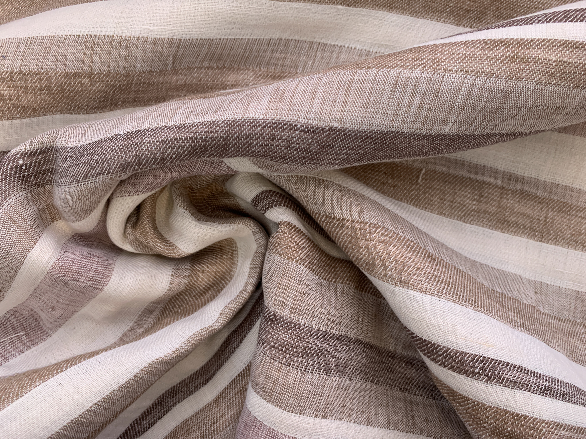 Linen/Ramie/Cotton Yarn Dyed Double Cloth - Natural