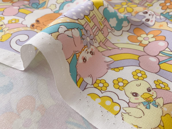Japanese Cotton Oxford - Kawaii Dreamscape - Brights