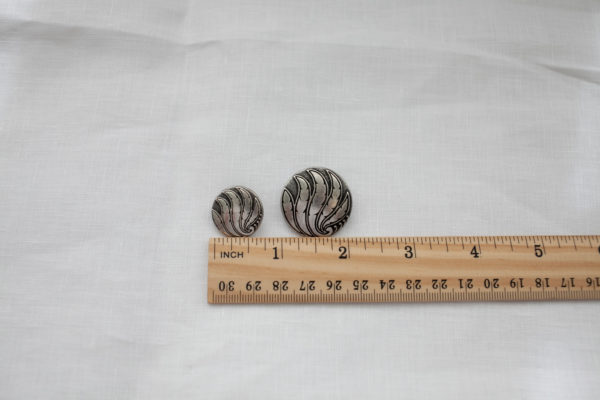 Antique Silver Fern Buttons