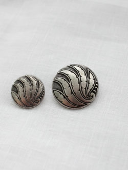 Antique Silver Fern Buttons