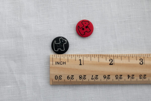 Scotty Dog Button 15mm