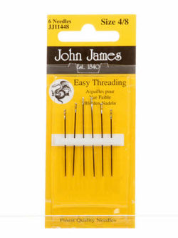 John James Easy Threading Needles Assorted Sizes 4/8