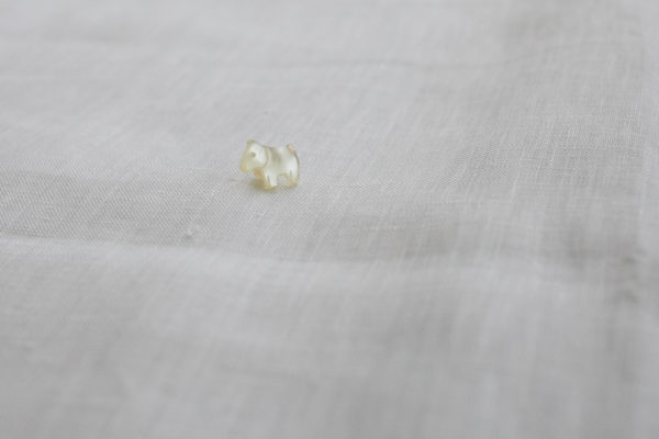 Tiny Pearlized Dog Button