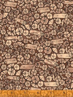 Quilting Cotton - Lumberjack - Logs - Brown