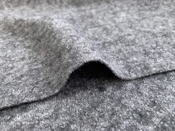 Boiled Wool/Viscose - Heathered Grey